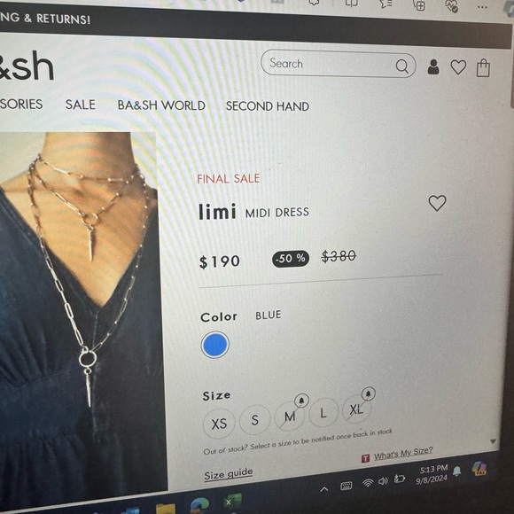 Bash Limi modi dress in a size small new worn once - Picture 2 of 6